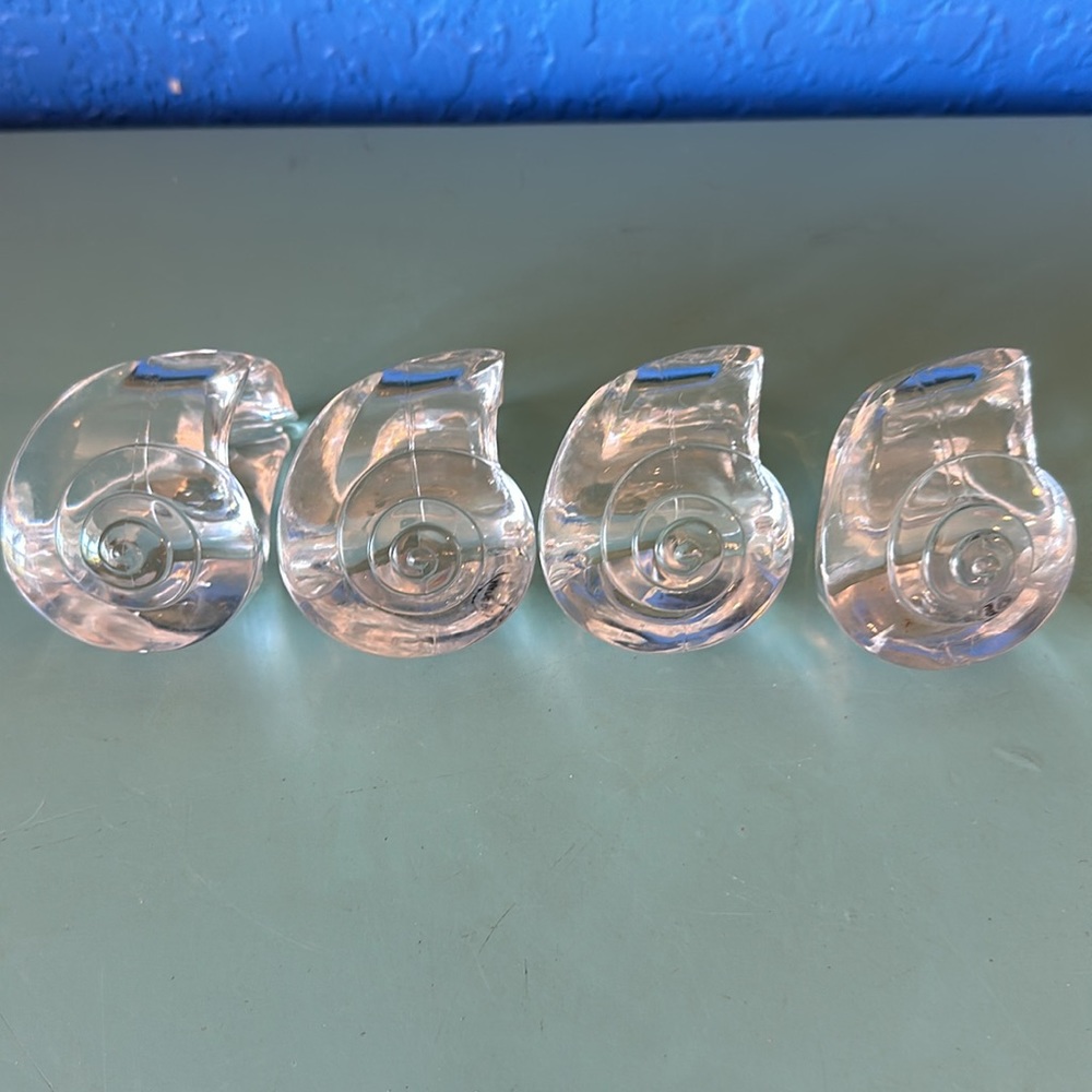 4 Vintage Unique Snail/Shell Napkin Holders